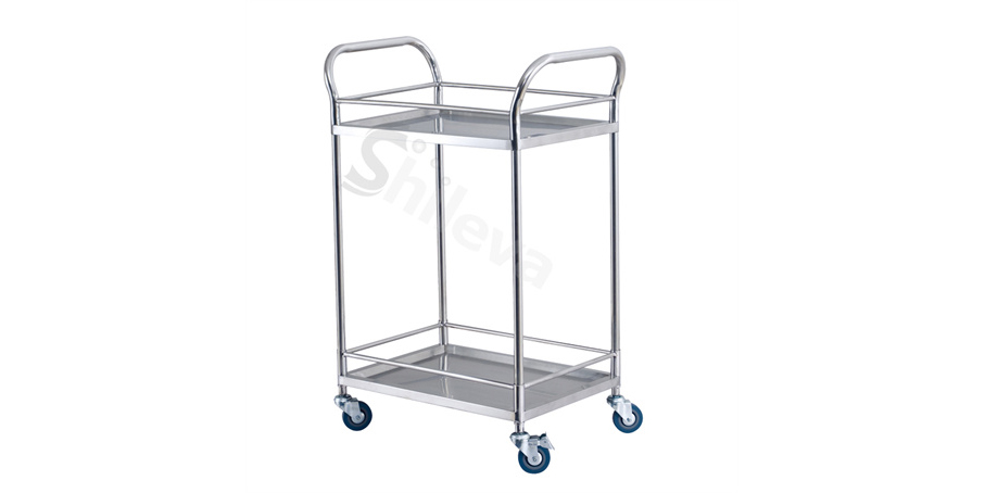 兩層器械車SLV-C4001 Treatment-Trolley-with-two-shelves